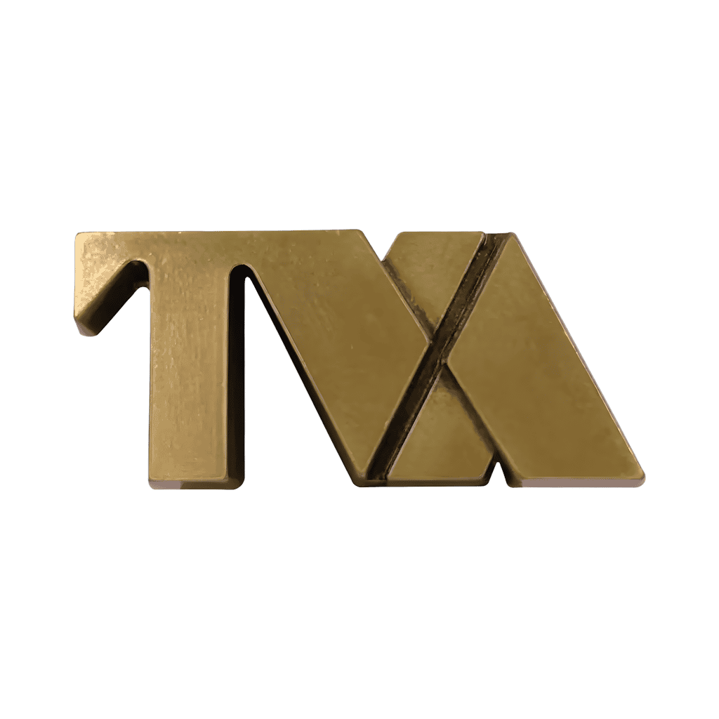 Sculpted Gold TVA Logo Disney pin