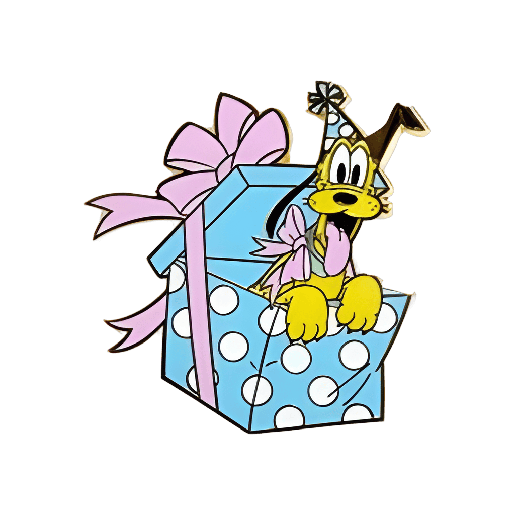 Pluto in Blue Present Box Disney pin