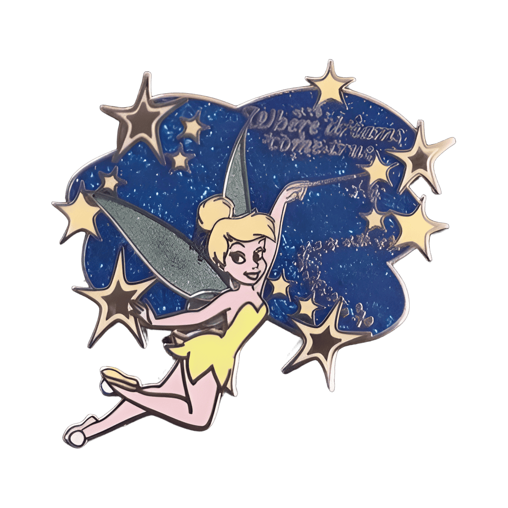 Tinker Bell - Blue Cloud with Yellow Stars Disney pin