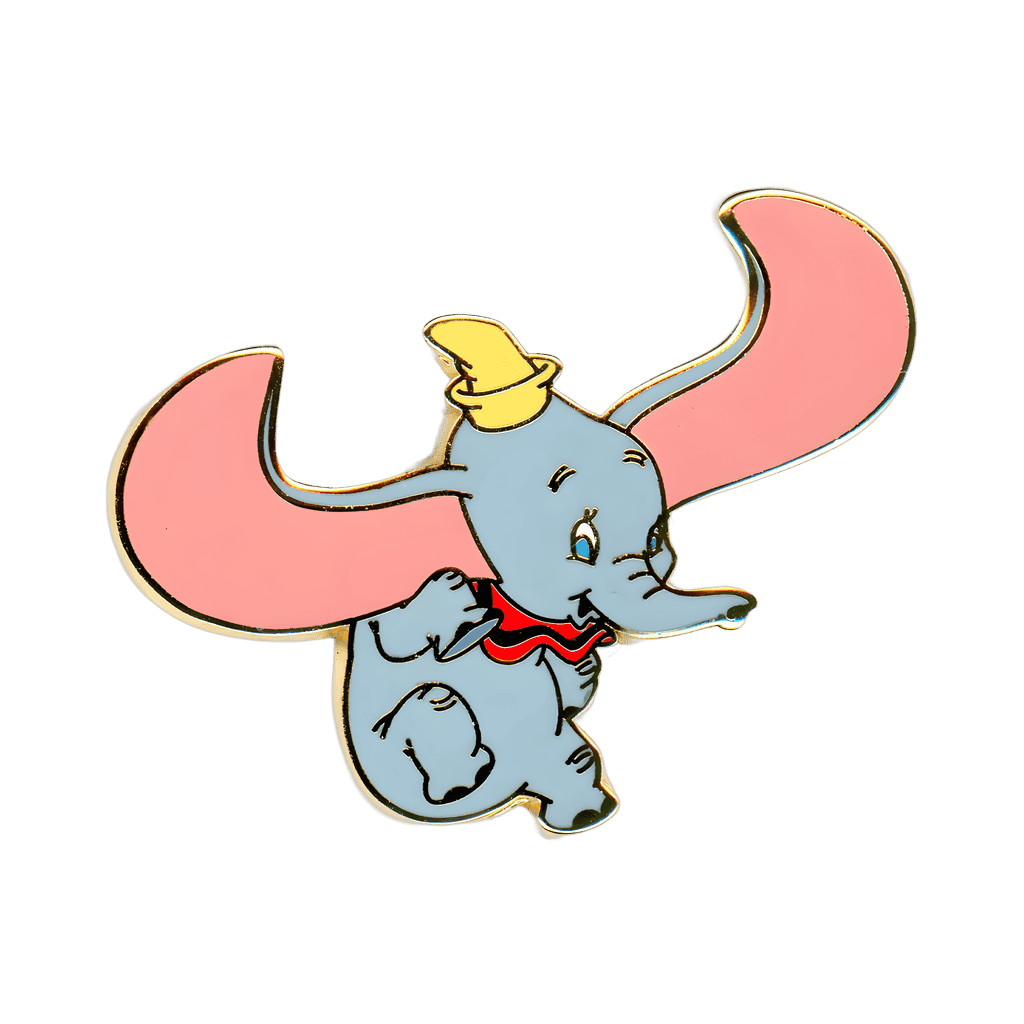 Flying with Ears Curled Upwards Disney pin