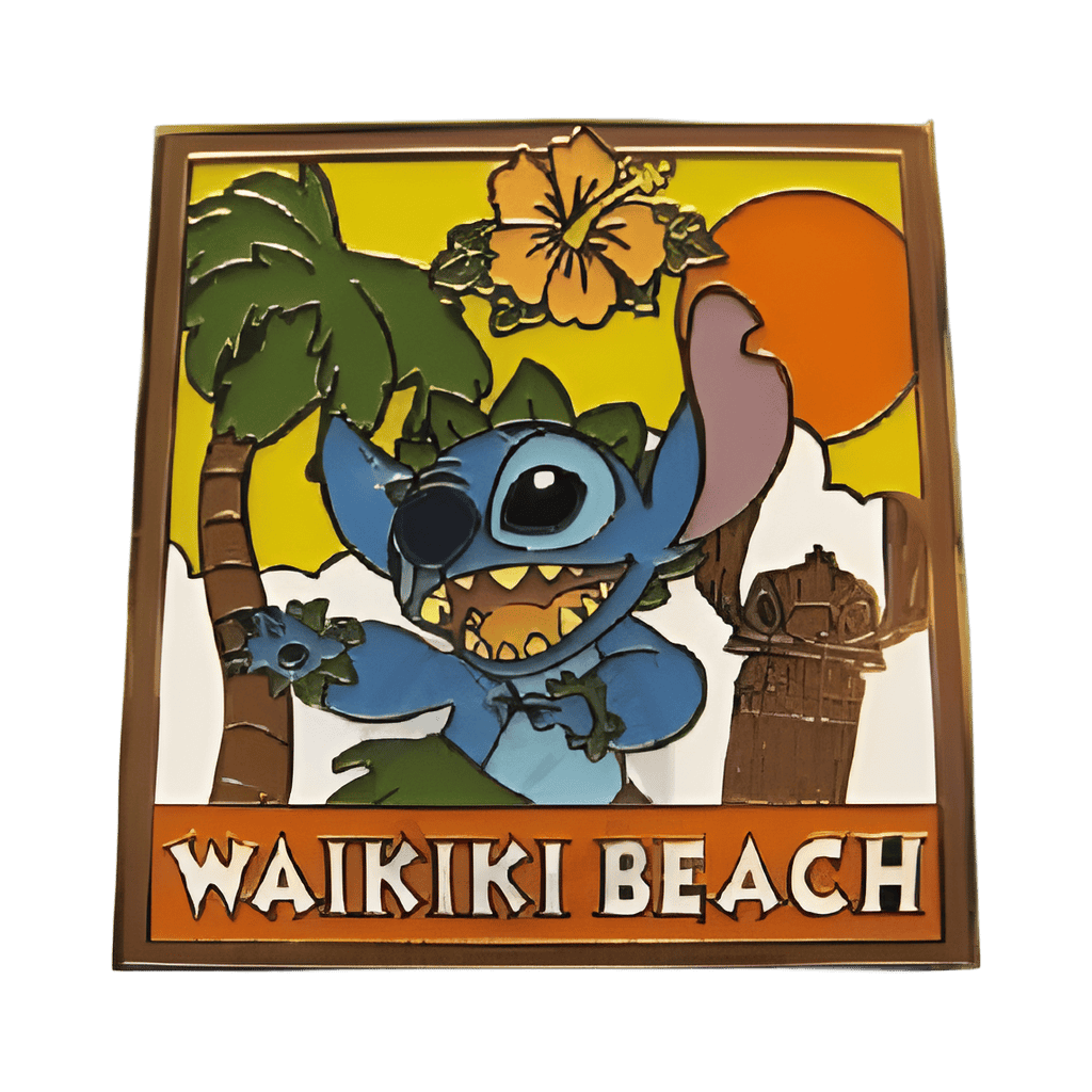 Stitch at Waikiki Beach Disney pin