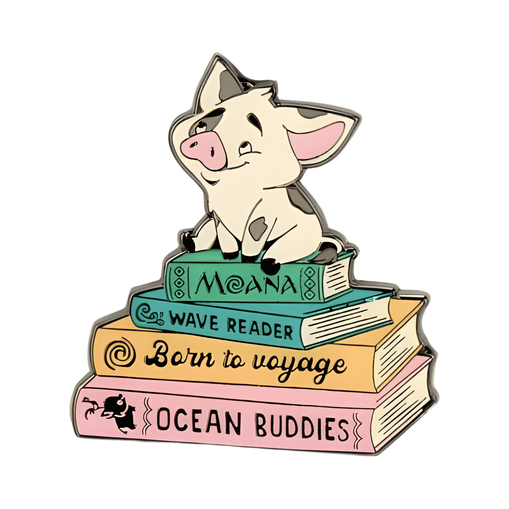 Pua on Moana Book Stack Disney pin
