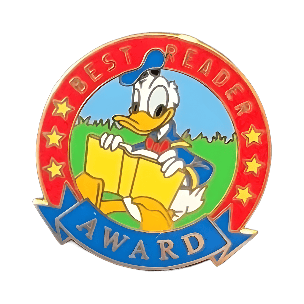 Donald Duck Best Reader Award Disney pin