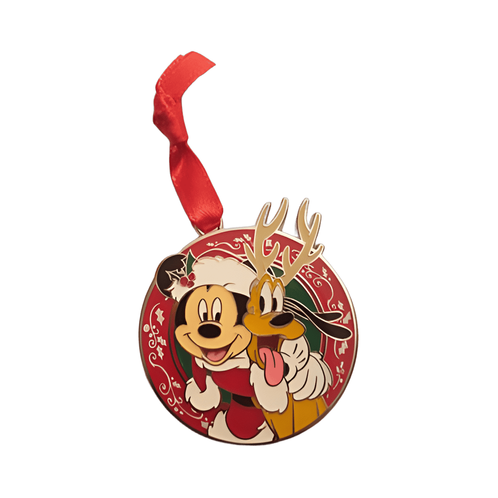 Noel christmas holiday Mickey and Pluto Disney pin