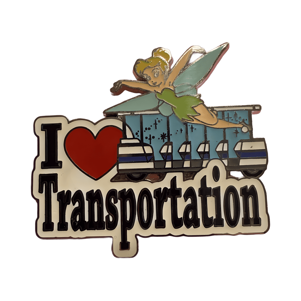 Tinkerbell with Parking lot tram Disney pin