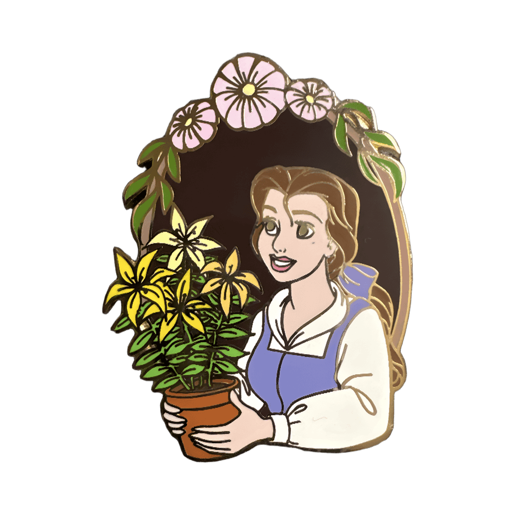 Belle Holding Flowers Disney pin