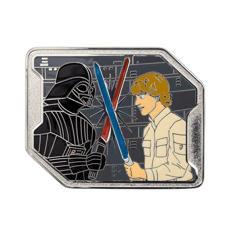 Darth Vadar and Luke Skywalker Lightsaber Battle Disney pin
