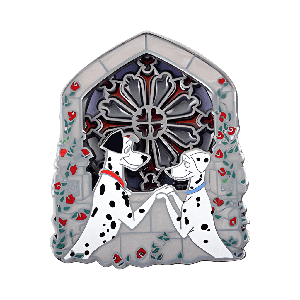 Pongo and Perdita in Front of Church Window Disney pin
