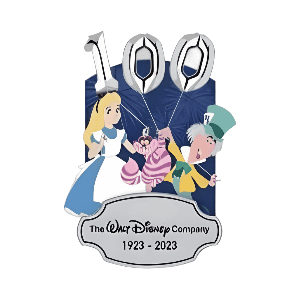 Alice, Cheshire Cat, and the Mad Hatter Disney pin