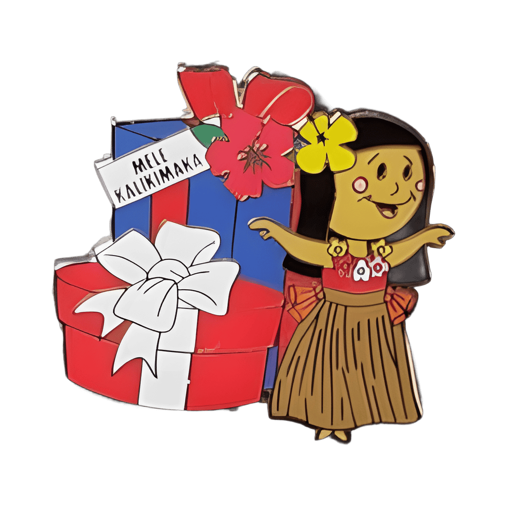 Hawaiian Hula Girl with Presents Disney pin