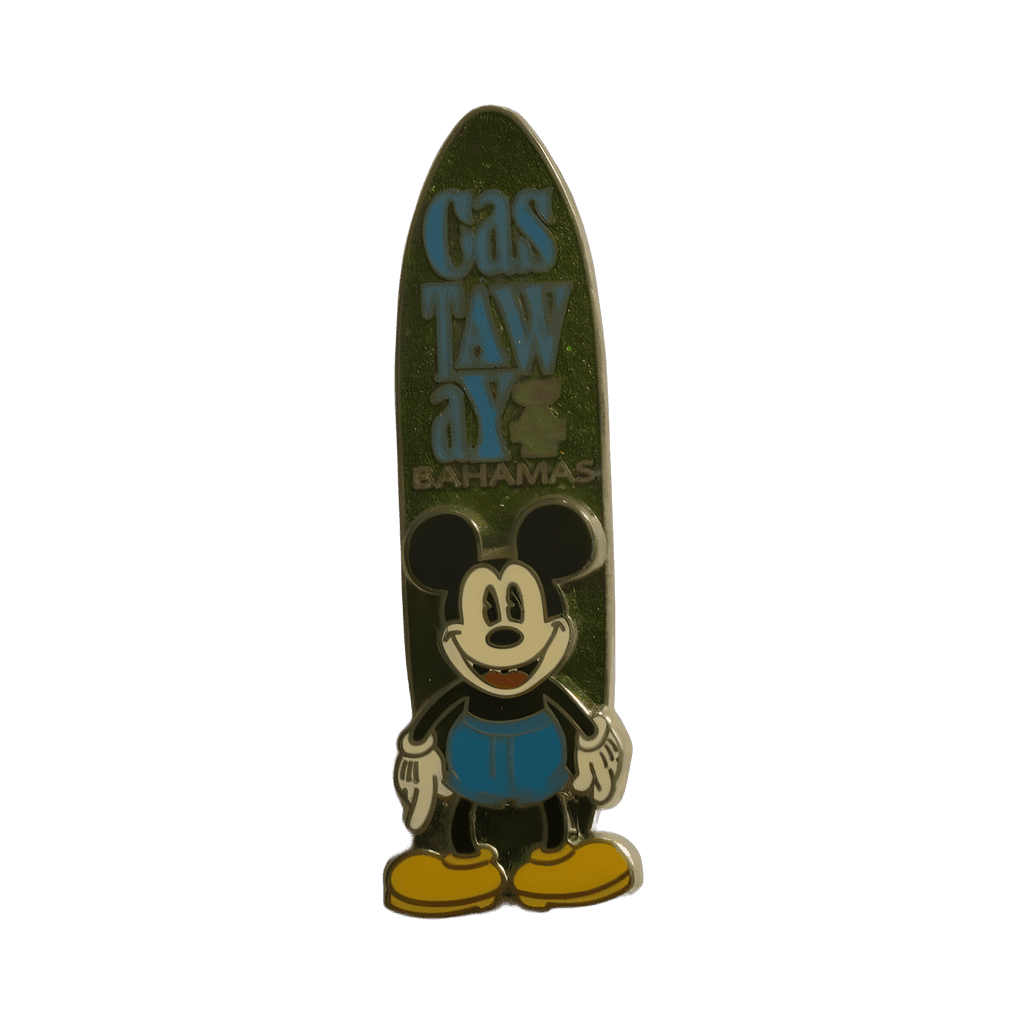 Green Surfboard Mickey Disney pin
