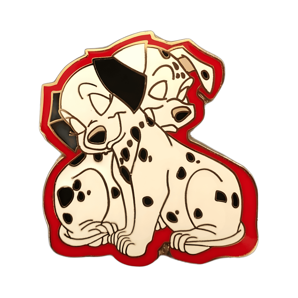 Two Puppies Hugging (Jewel) Disney pin