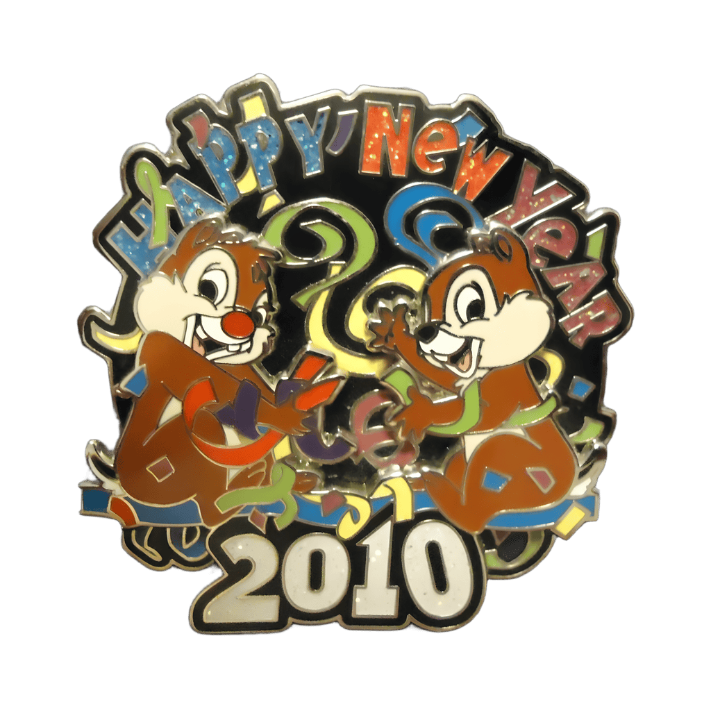 Happy New Year 2010 - Chip & Dale Disney pin
