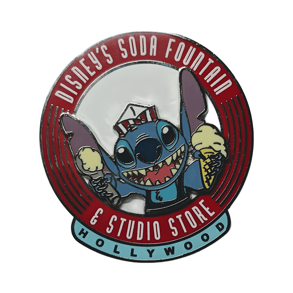 Stitch as a soda jerk Disney pin