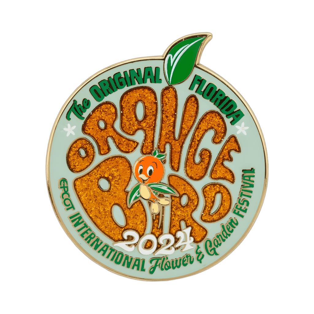Glitter Orange Bird Disney pin