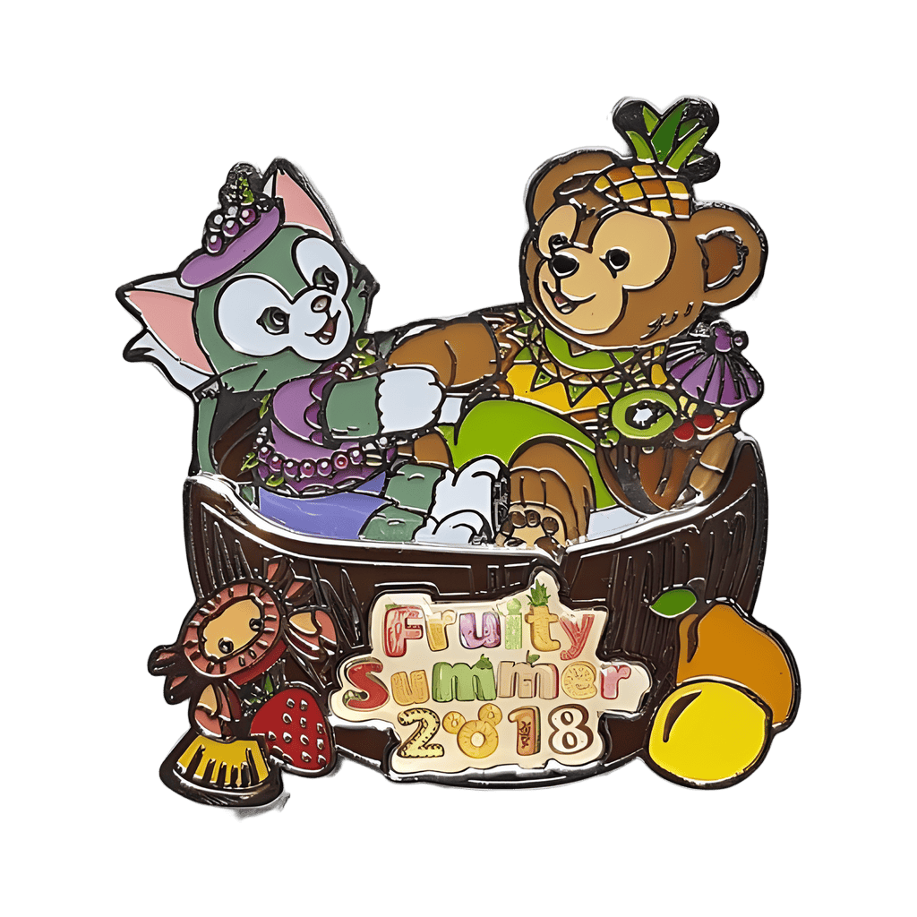 Gelatoni and Duffy in a coconut Disney pin