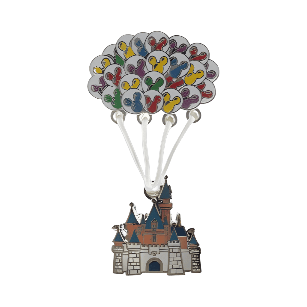 Sleeping Beauty Castle and Balloons Two Piece Disney pin