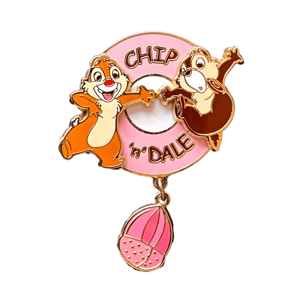 Chip 'n' Dale - Pink Acorn Dangle Disney pin