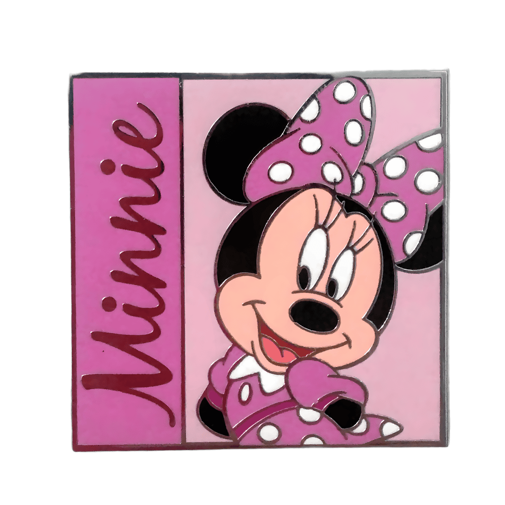 Minnie Mouse in a Pink Square Disney pin