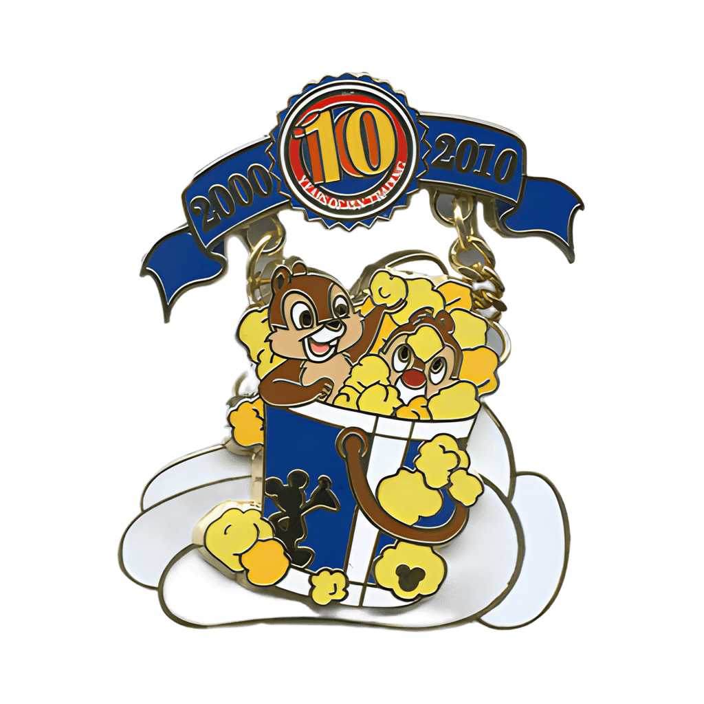 Chip and Dale in Popcorn Bucket Disney pin