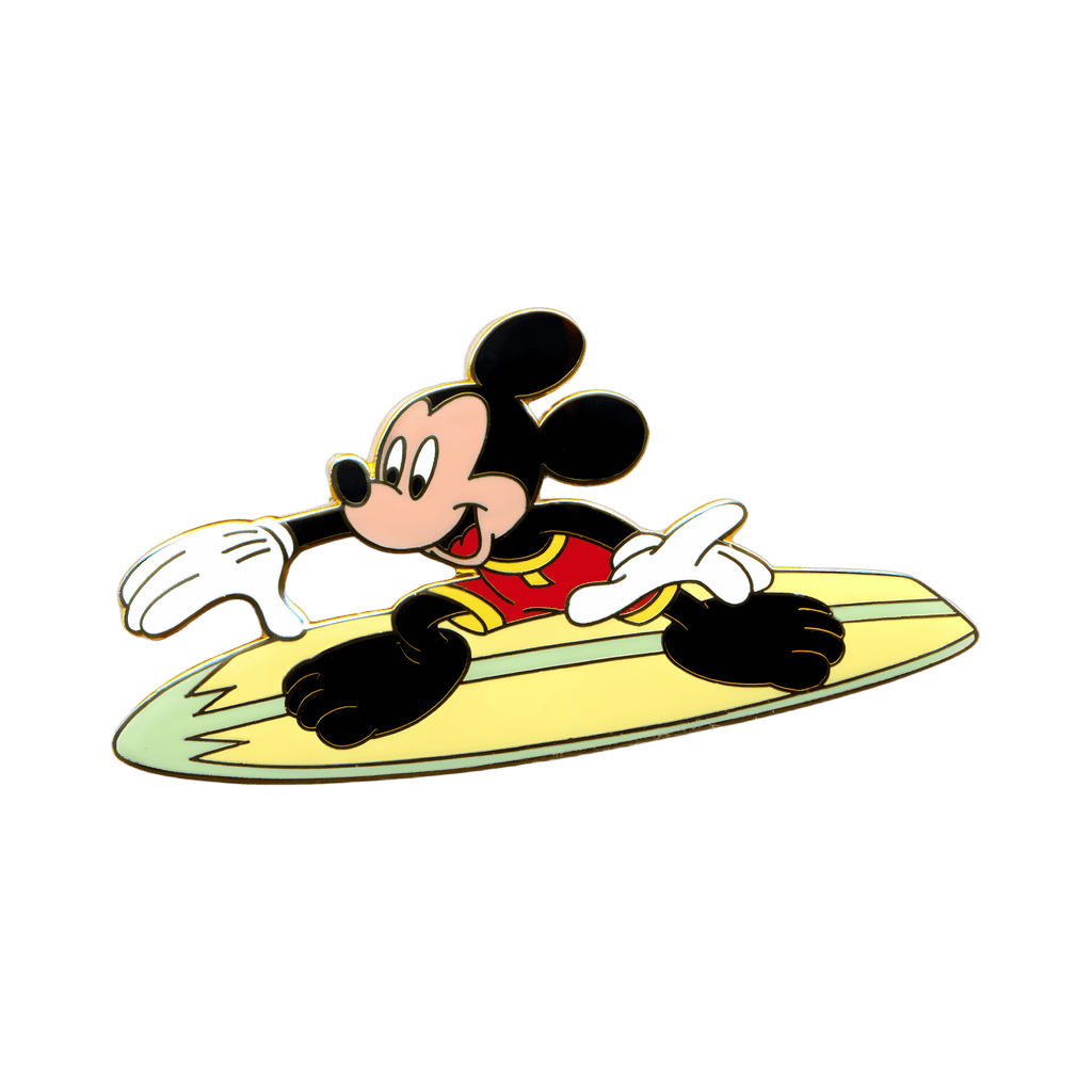 Mickey Mouse riding a Surfboard Disney pin