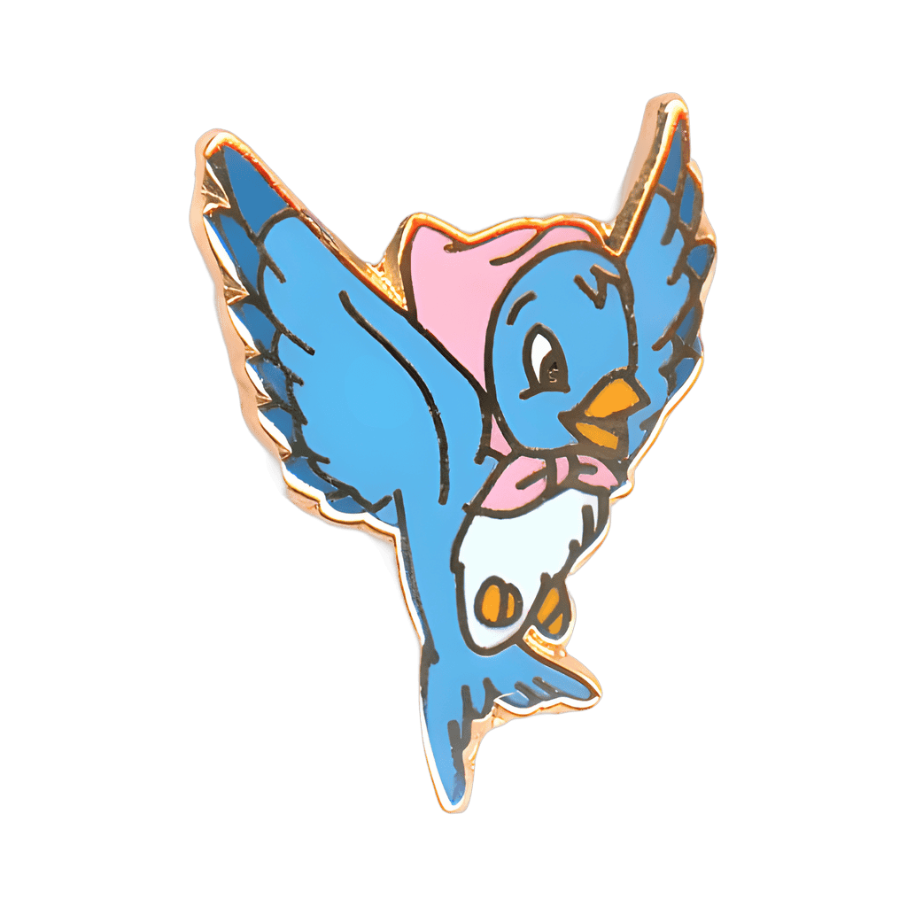 Bluebird Flying with a Pink Head Scarf Disney pin