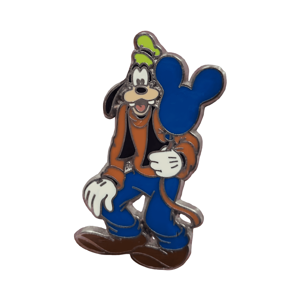 Goofy holding Blue Mickey Head Balloon Disney pin