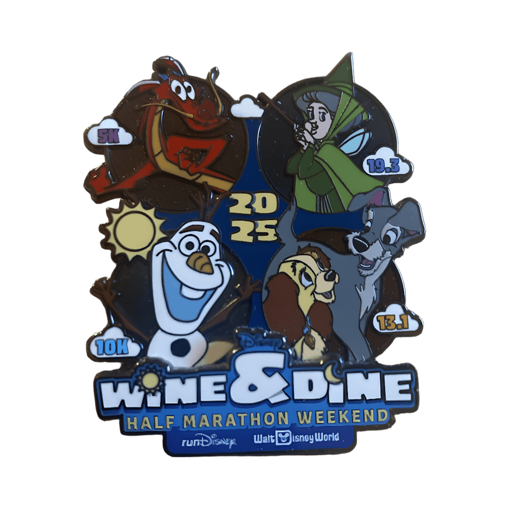 Wine and Dine Half Marathon Disney pin