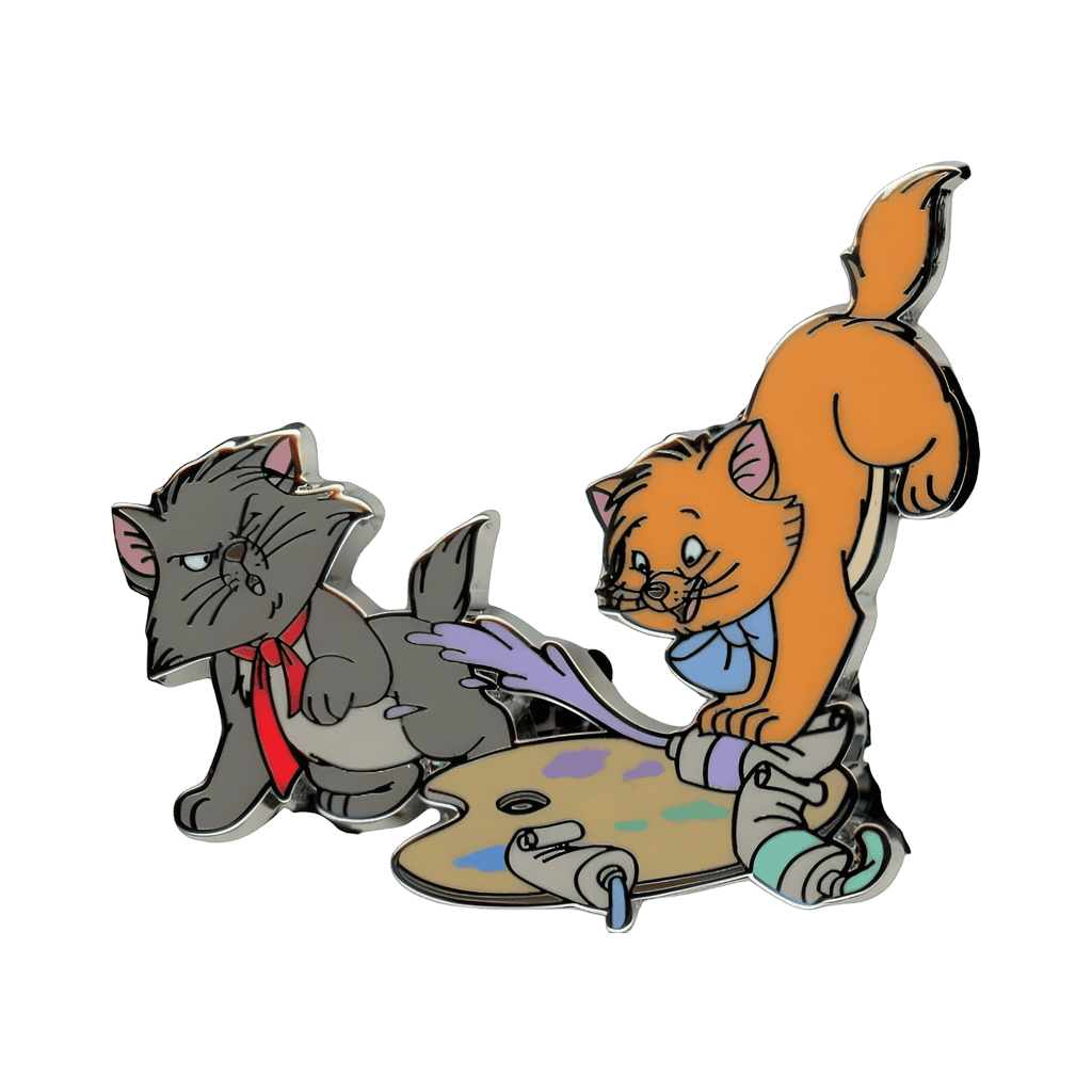 Toulouse and Berlioz Playing with Paint Disney pin
