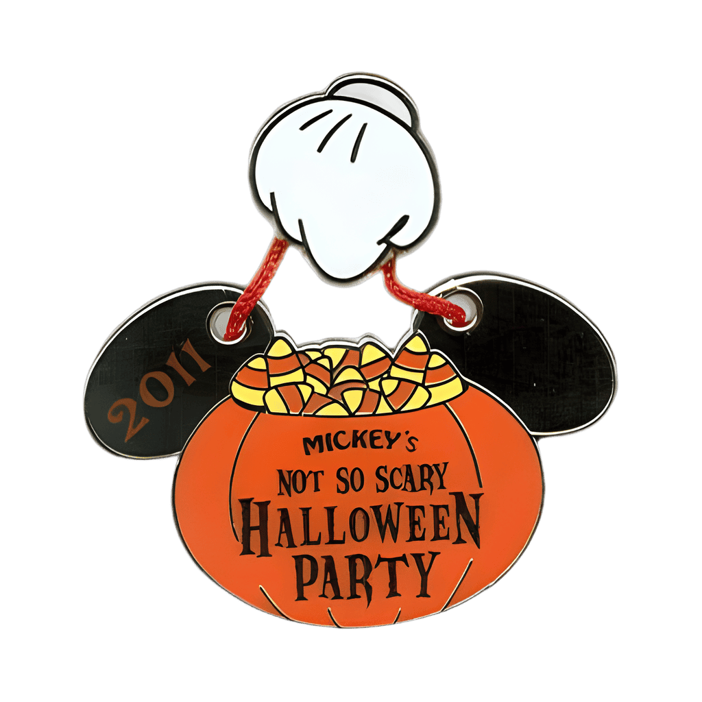 Mickey Hand with Pumpkin Bucket Party logo Disney pin