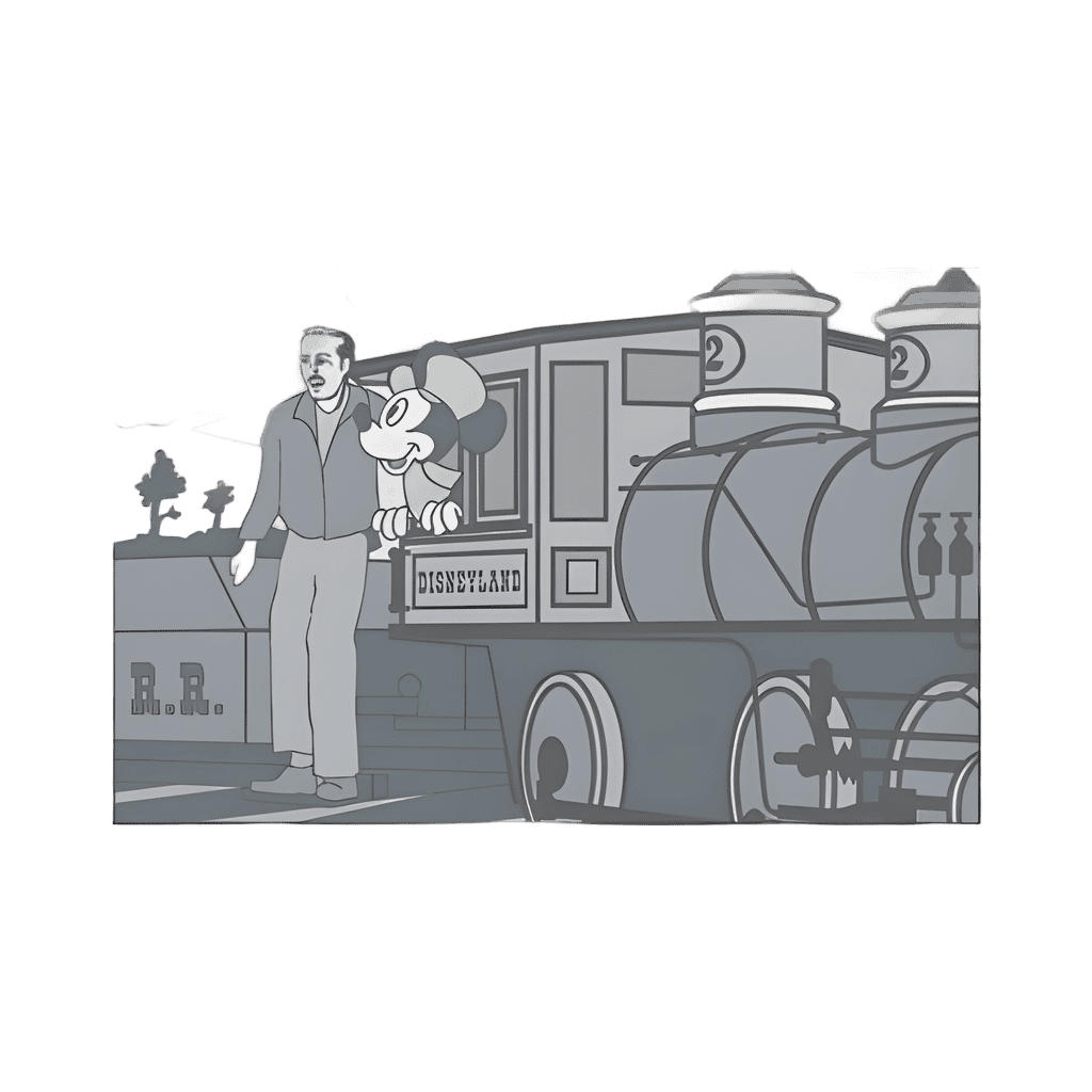 Walt Disney and Mickey - On Train COMPLETER Disney pin