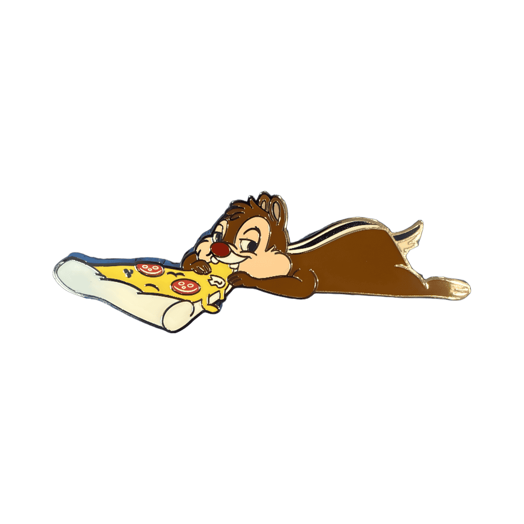 Dale Eating Pizza while Laying Down Disney pin