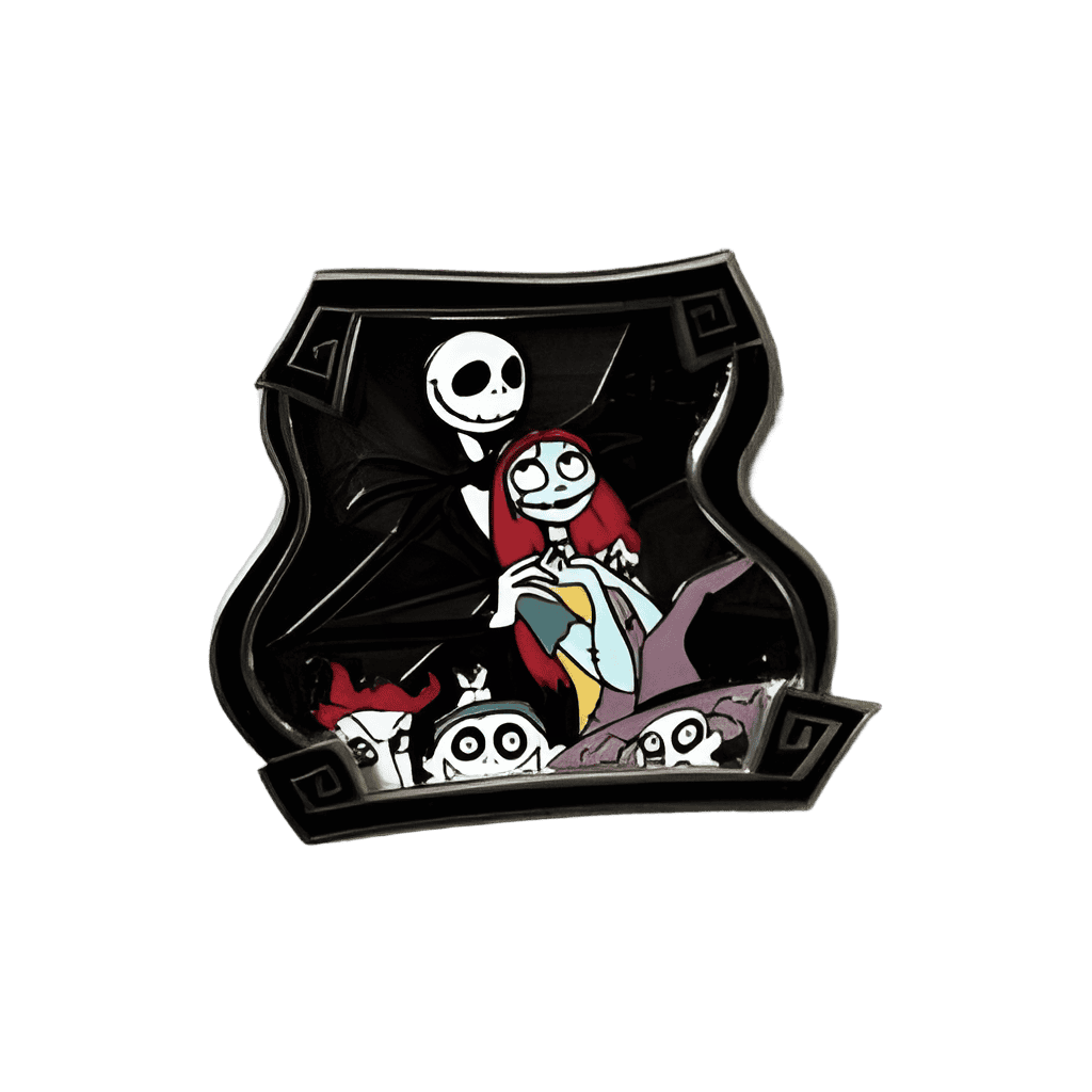 Jack & Sally with Lock, Shock & Barrel Disney pin