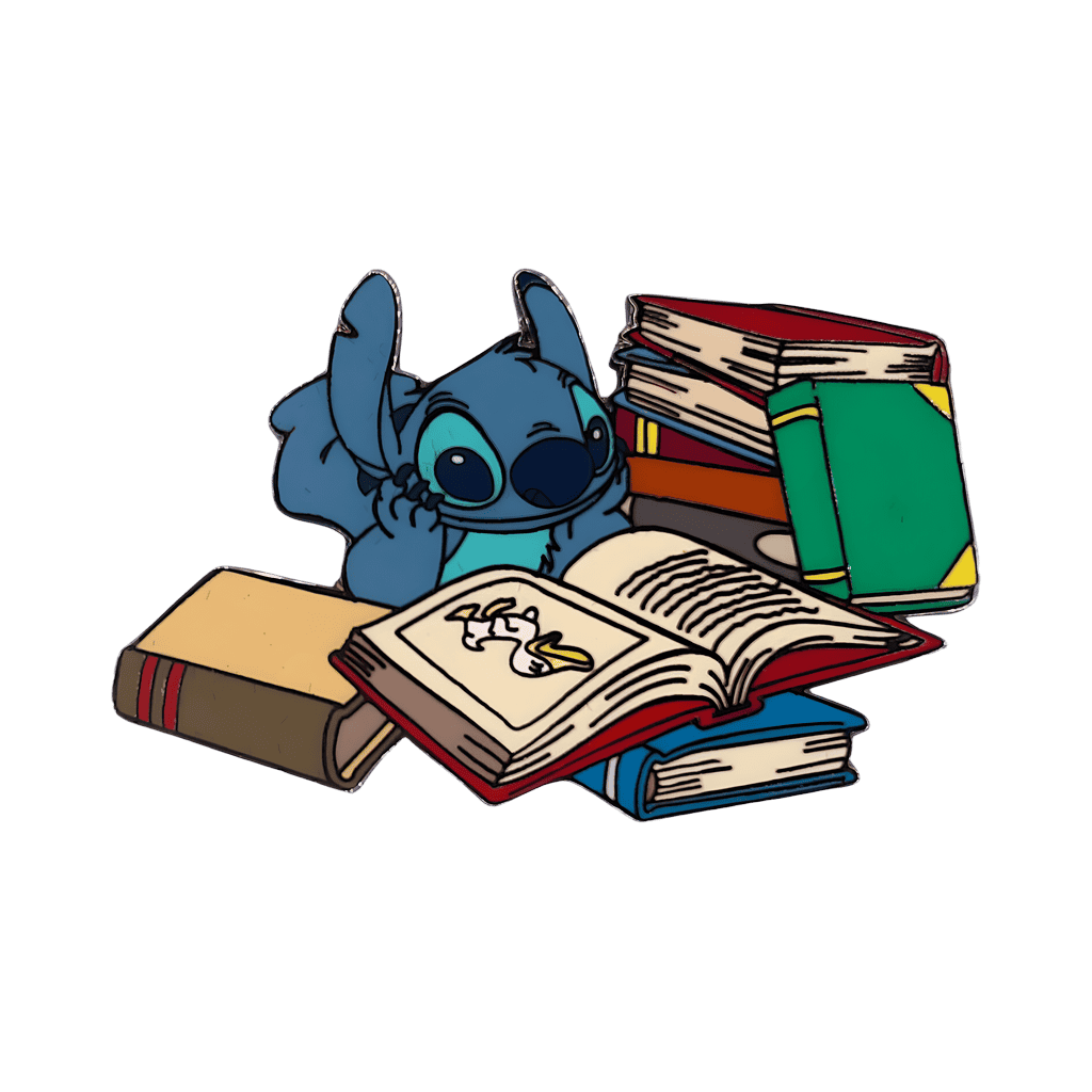 Stitch Reading A Book Disney pin