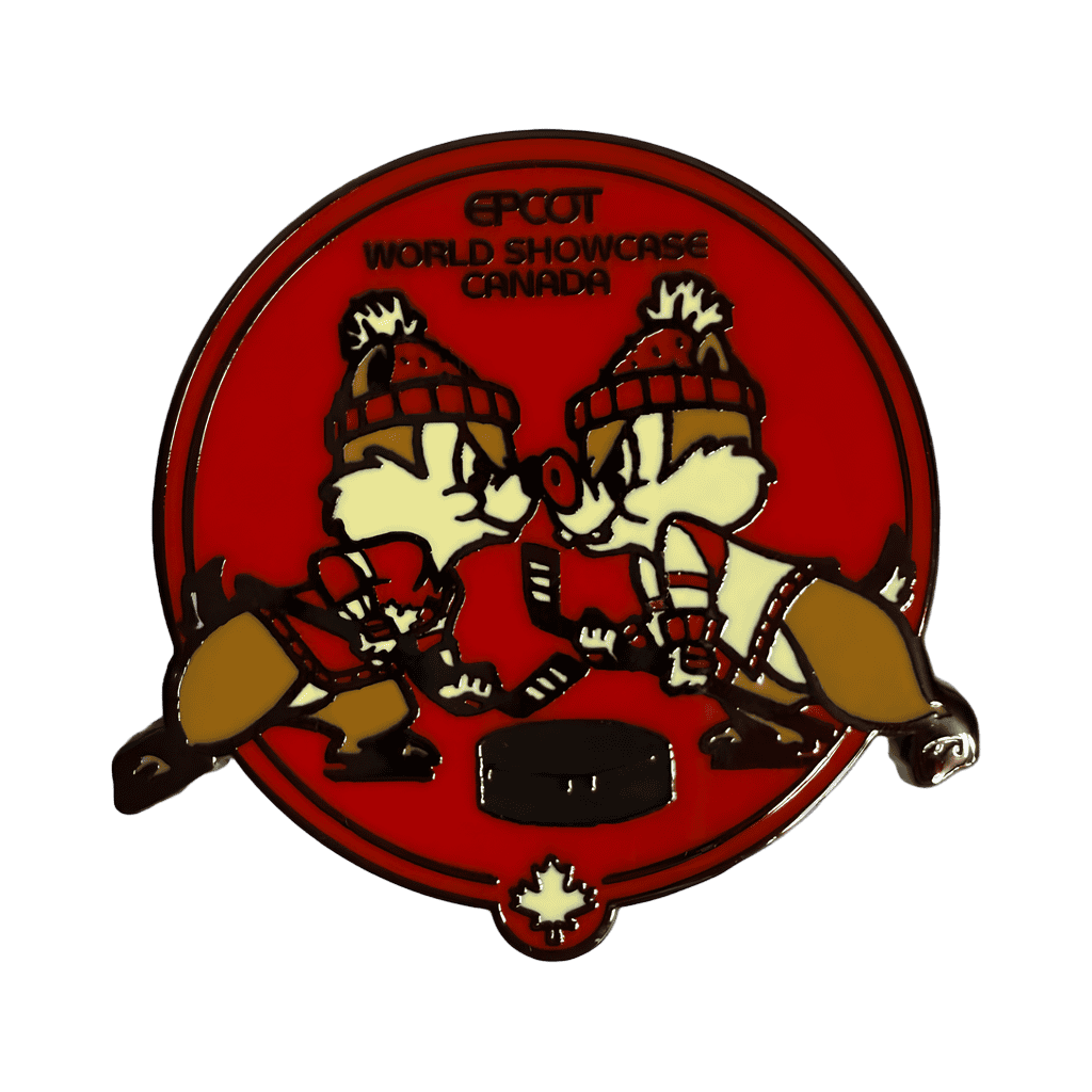 Chip and Dale Playing Hockey Disney pin