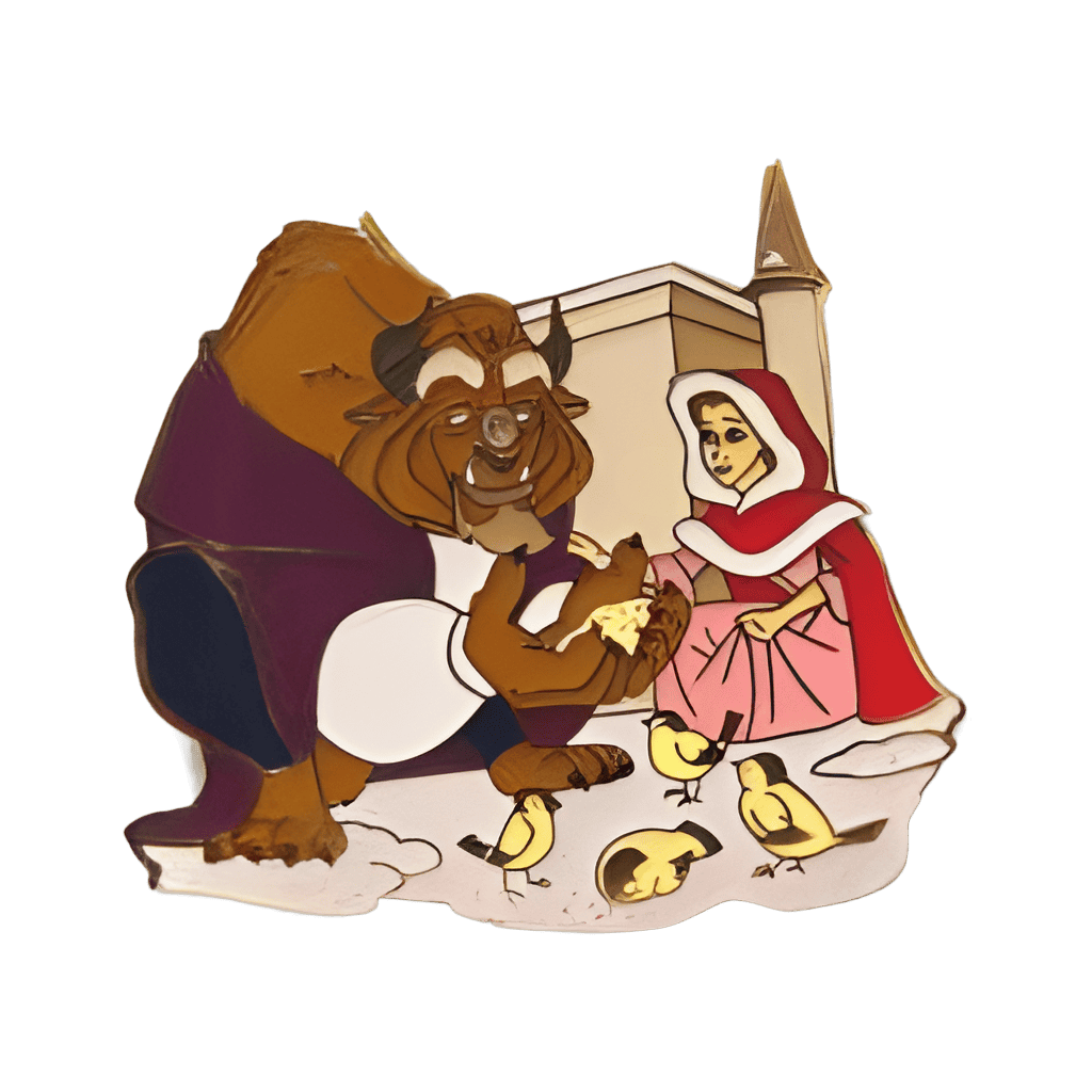 Belle and Beast with Birds Disney pin