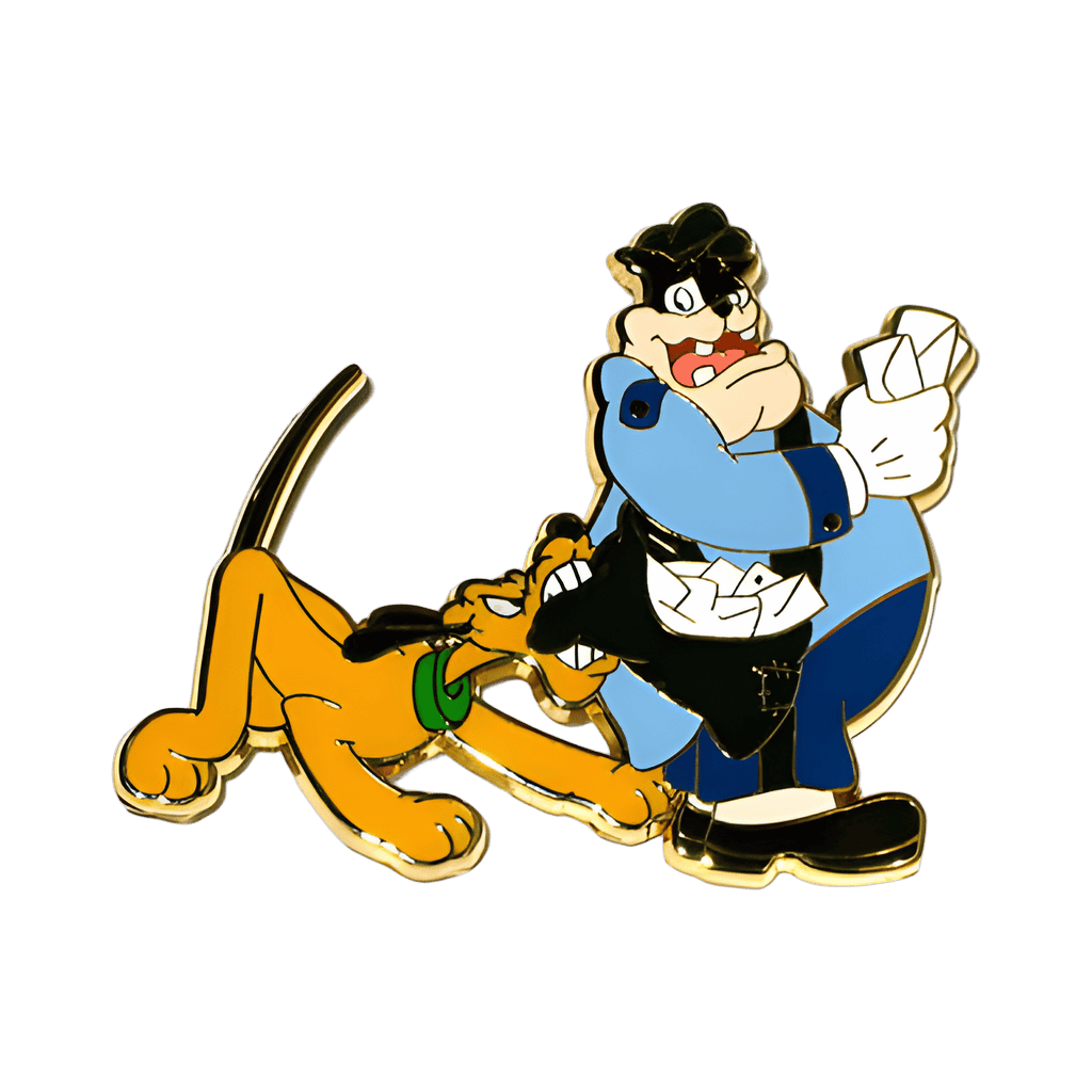 Pluto Biting Postal Carrier Pete's Bag Disney pin