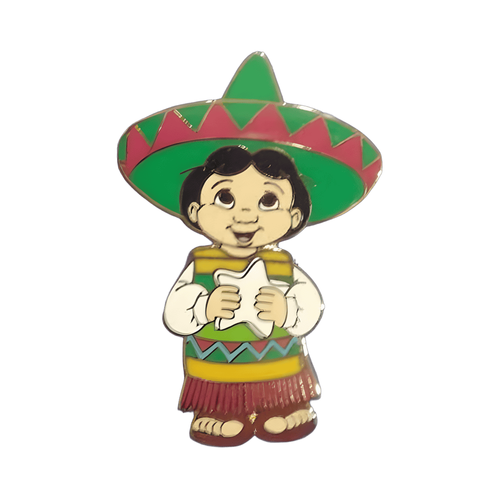 8 Pin Framed Set - it's a small world Hispanic Boy Disney pin