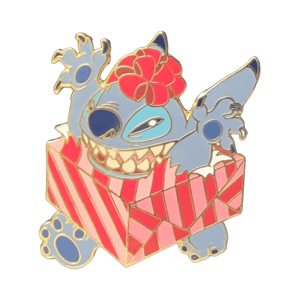 Stitch Wrapped in a Present Disney pin