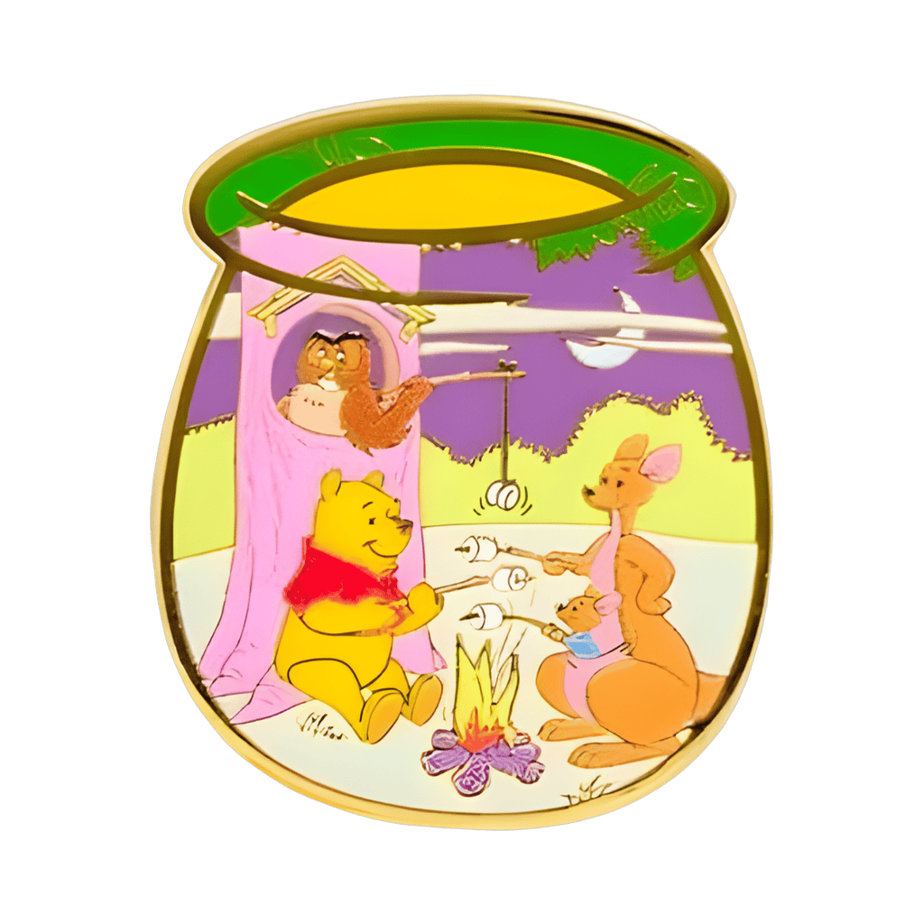 Owl, Pooh, Kanga and Roo Toasting Marshmallows Disney pin