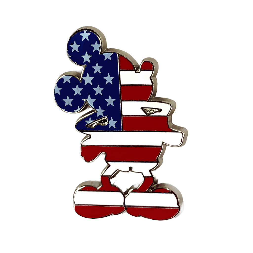 Stars & Stripes Mickey Mouse - American flag silhouette Disney pin