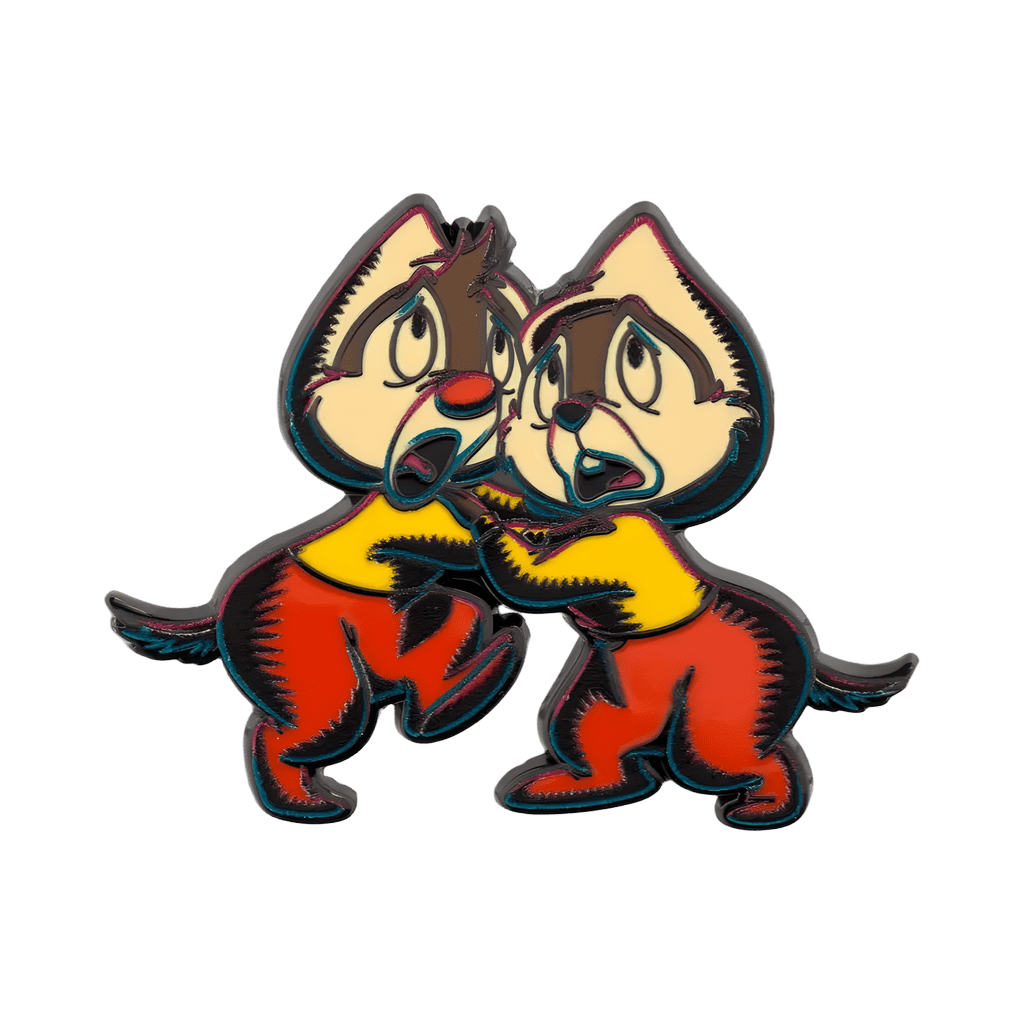 Donald Duck Scaring Chip & Dale Pin Set - Scared Chip and Dale Disney pin