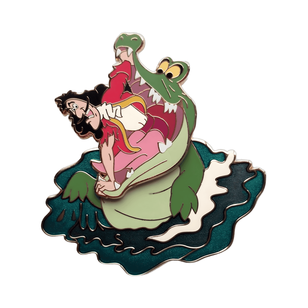 Captain Hook with Tick-Tock the Crocodile Disney pin
