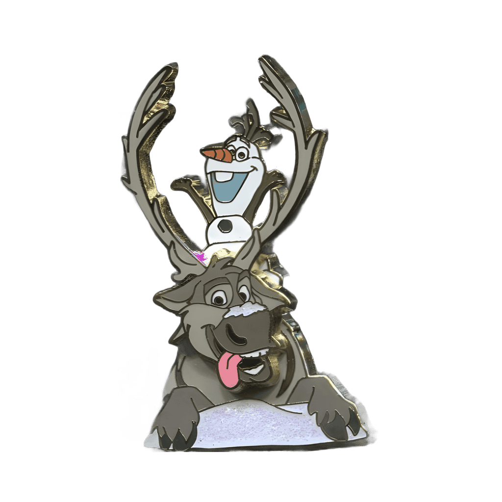 Olaf on Top of Sven Disney pin