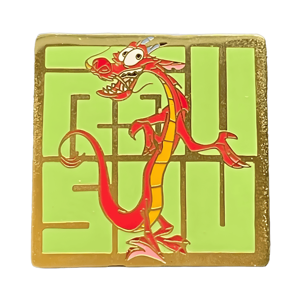 Mushu the Dragon - Mulan - Green Square Disney pin