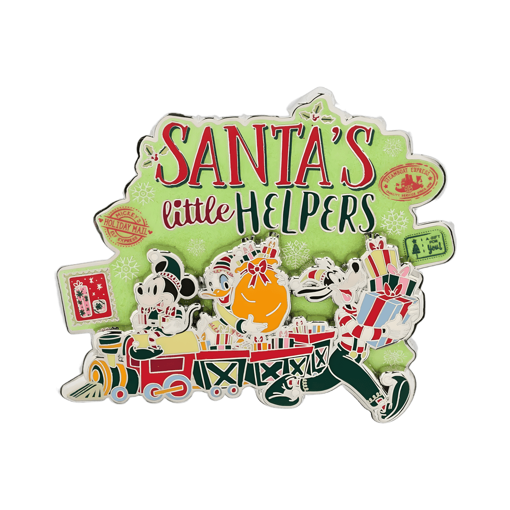 Santa's Little Helpers Train - Mickey Mouse Donald Duck and Goofy Disney pin