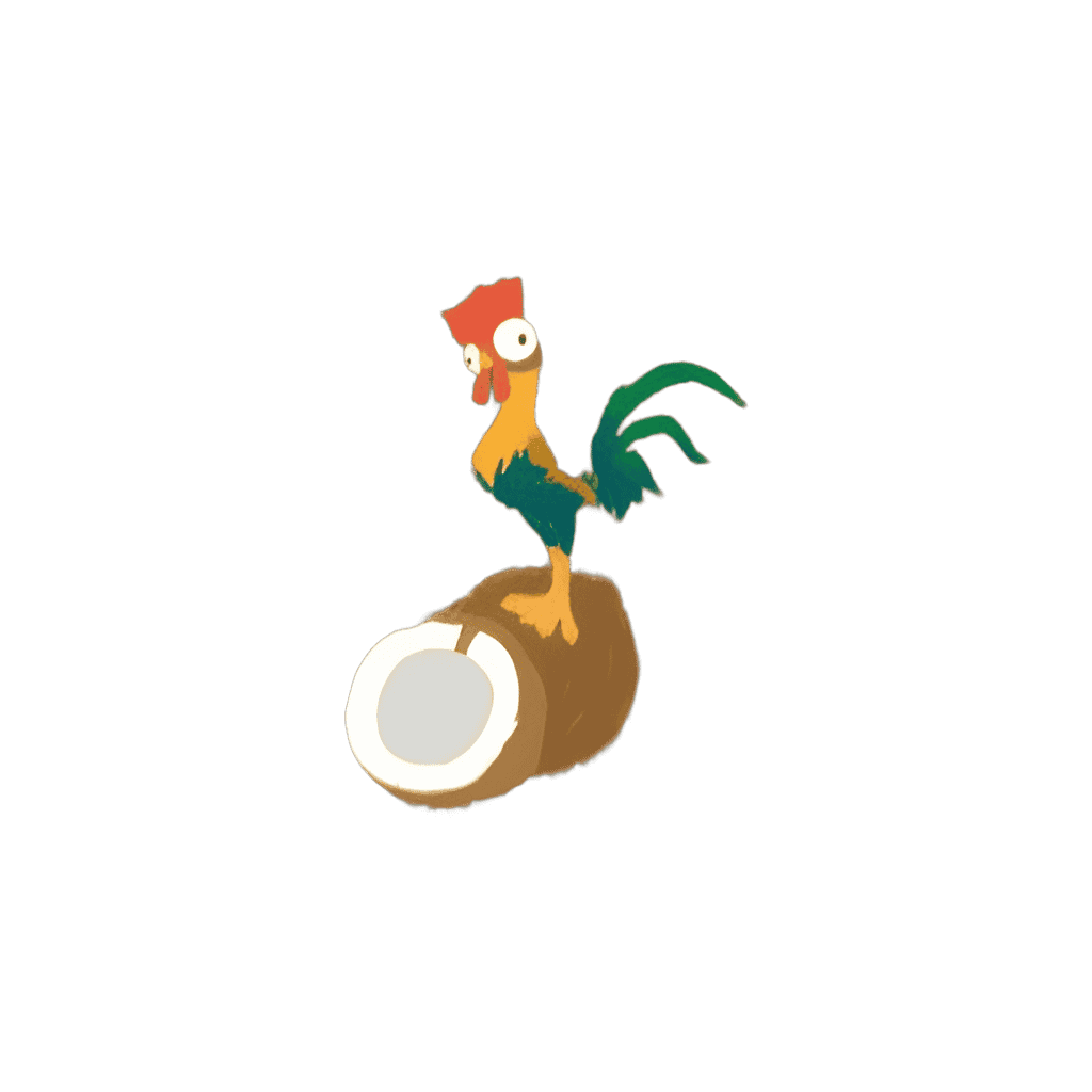 Hei Hei on Coconut Disney pin