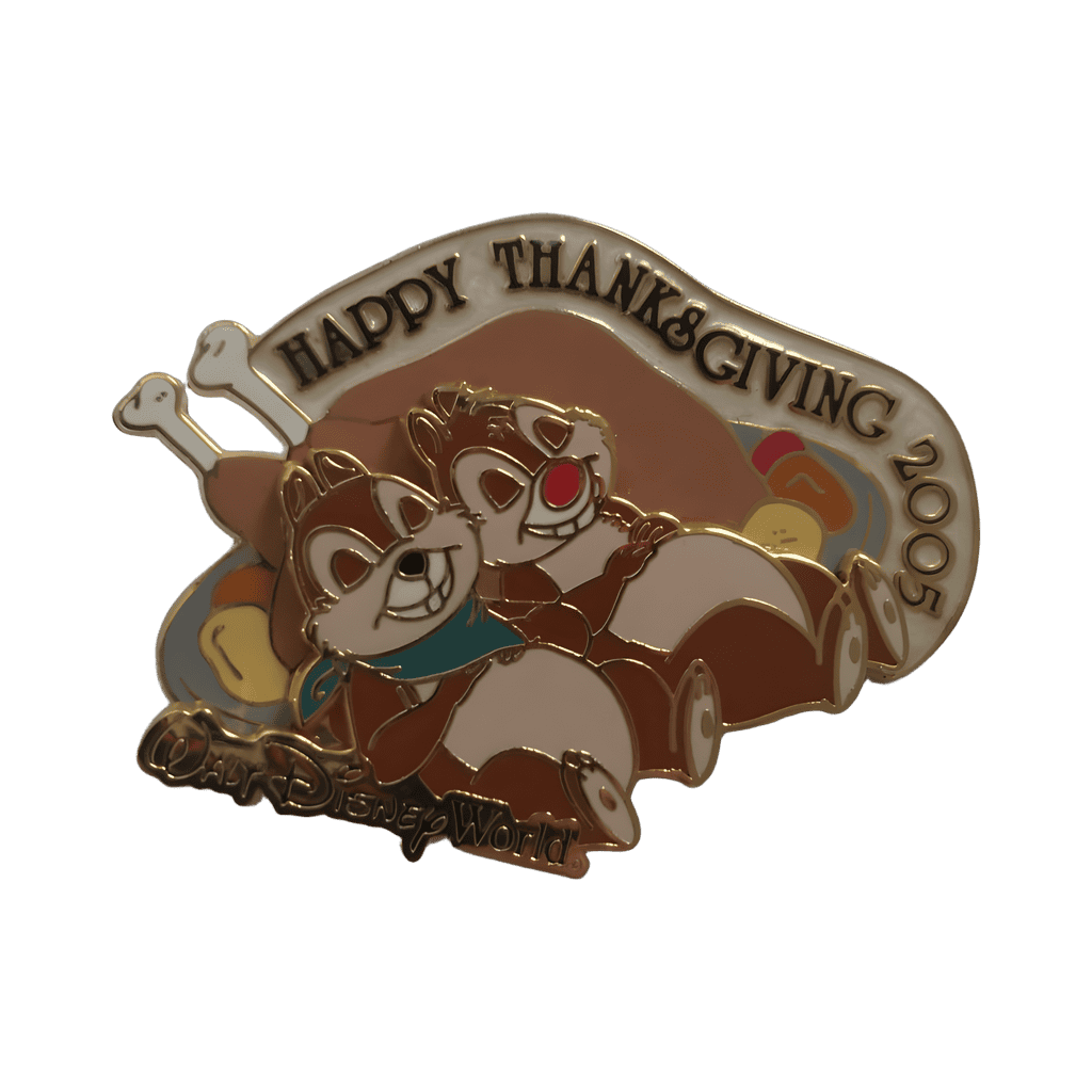 Chip and Dale - Happy Thanksgiving 2005 WDW Disney pin