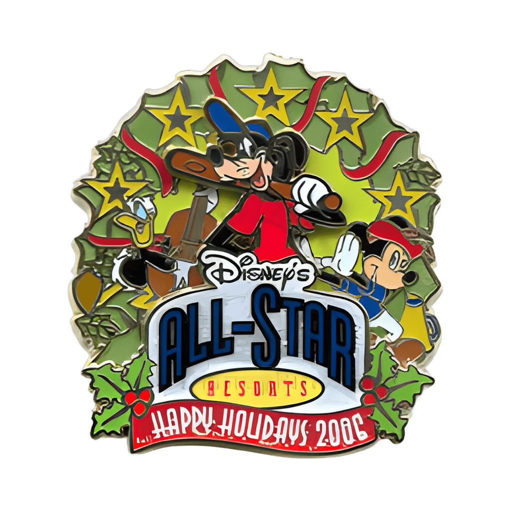 All-Stars Resorts - Donald, Goofy, and Mickey Wreath Disney pin