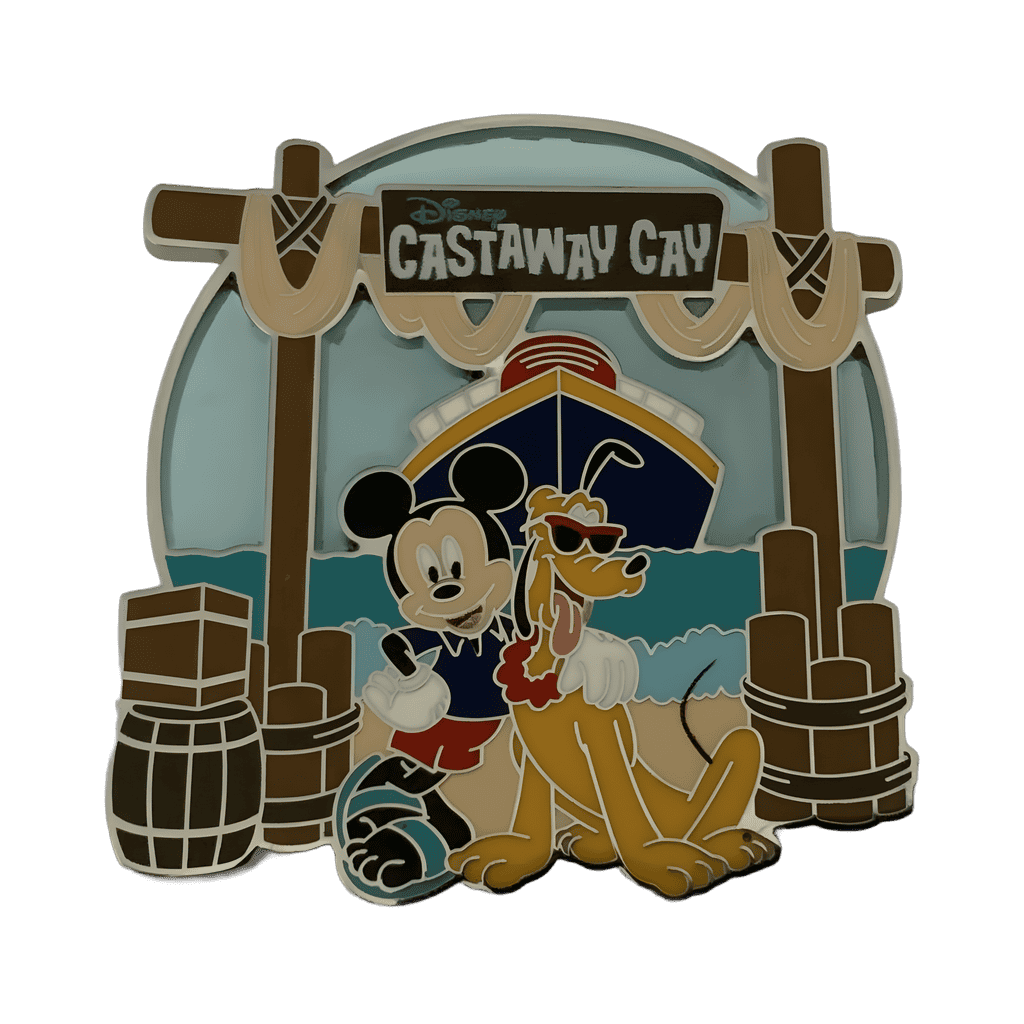Mickey and Pluto at Castaway Cay Disney pin